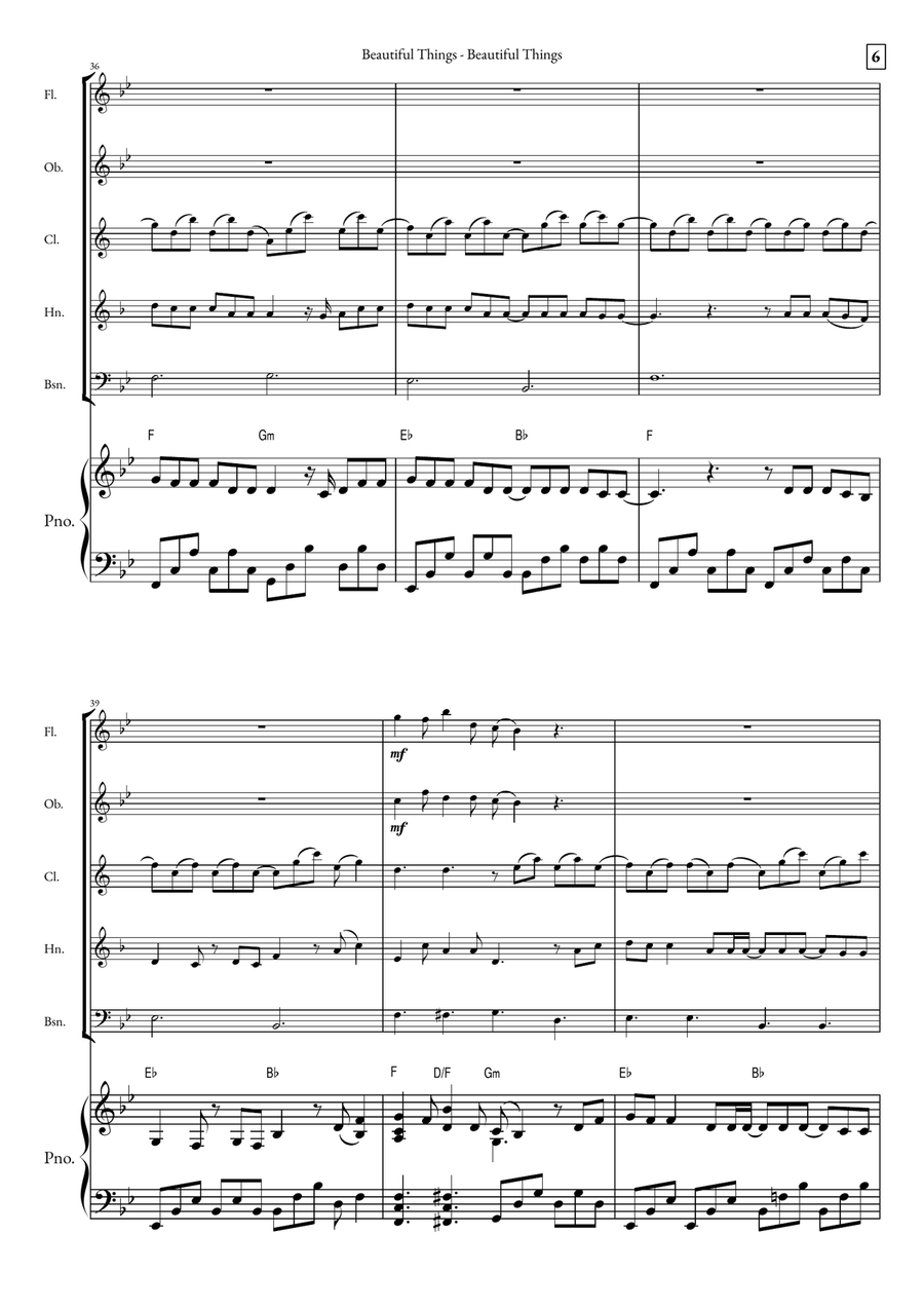 Beautiful Things Small Ensemble scores gallery preview page 6