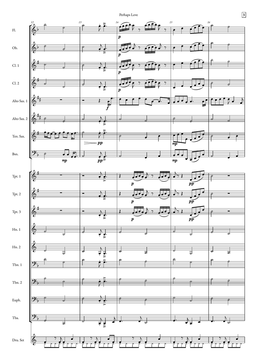Perhaps Love Concert Band scores gallery preview page 3