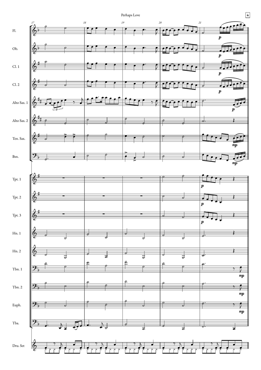 Perhaps Love Concert Band scores gallery preview page 4
