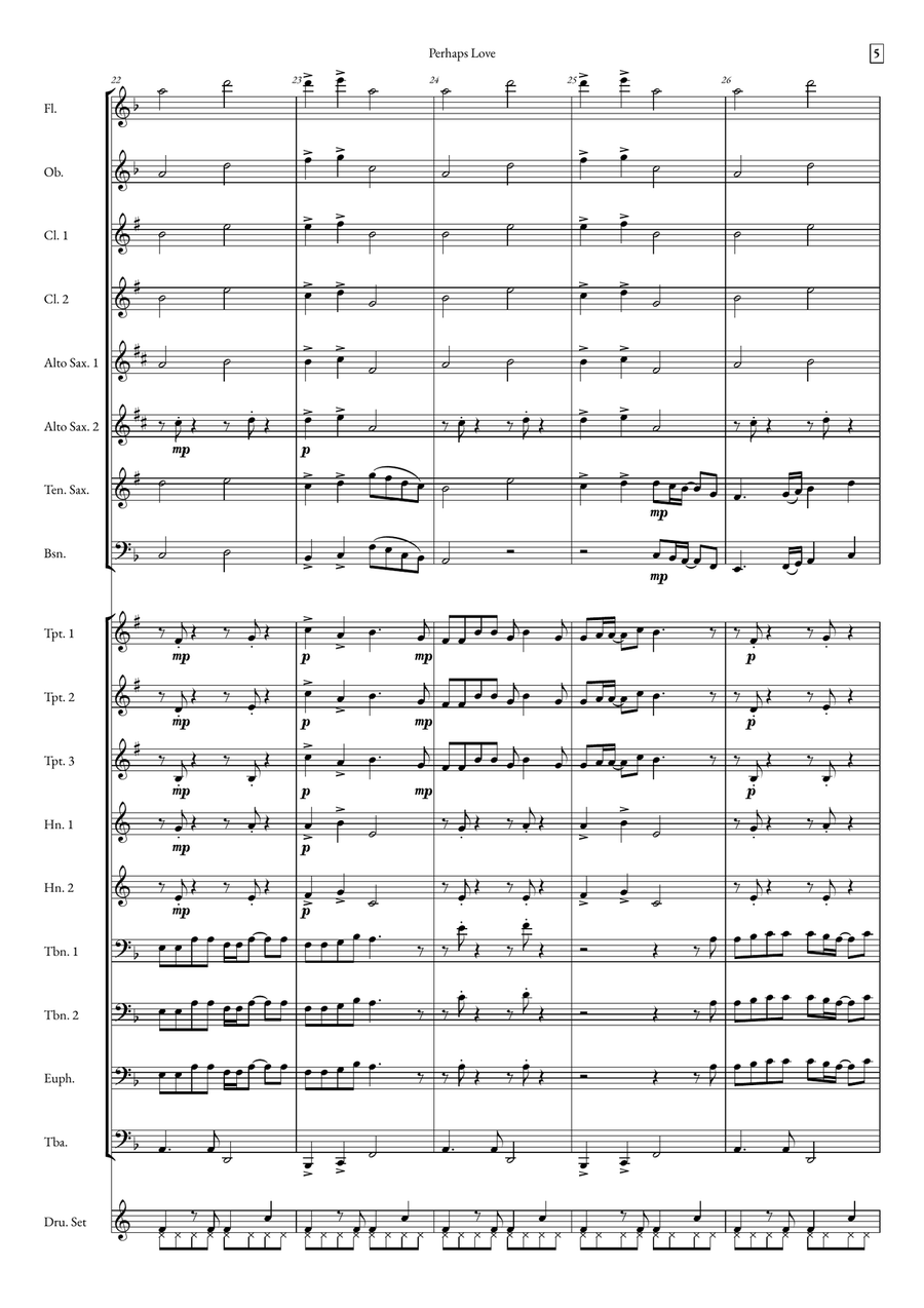 Perhaps Love Concert Band scores gallery preview page 5