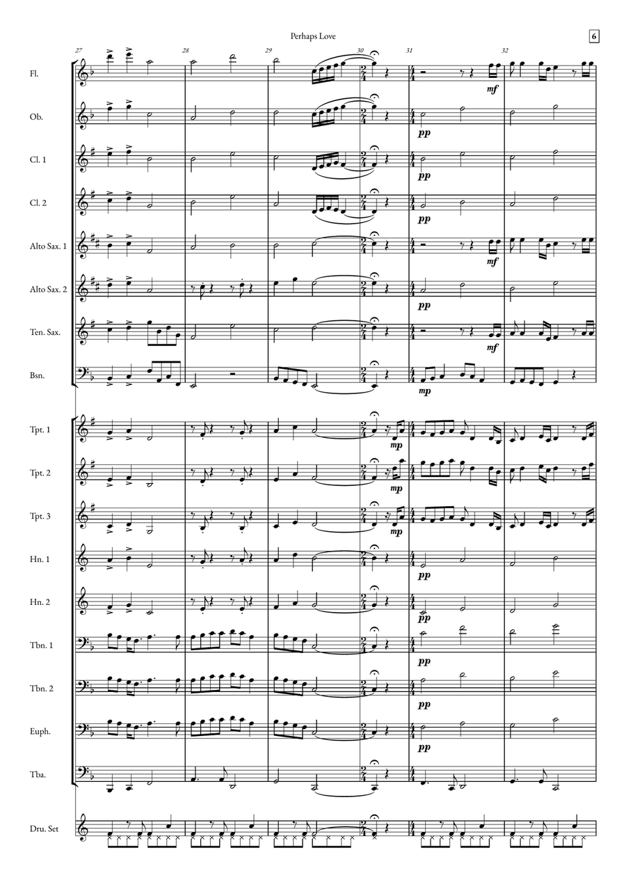 Perhaps Love Concert Band scores gallery preview page 6
