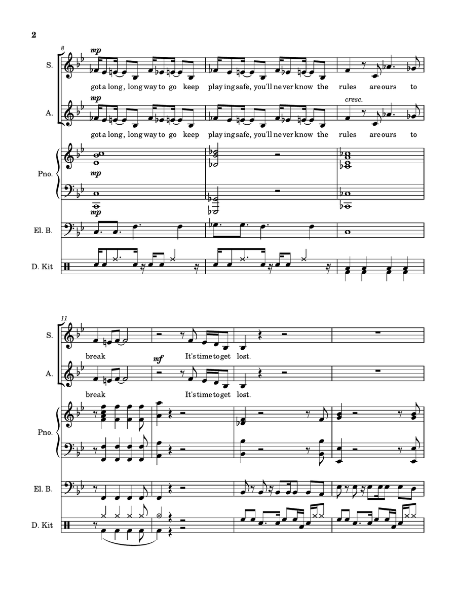 Get Lost Get Lost Piano, Vocal scores gallery preview page 2