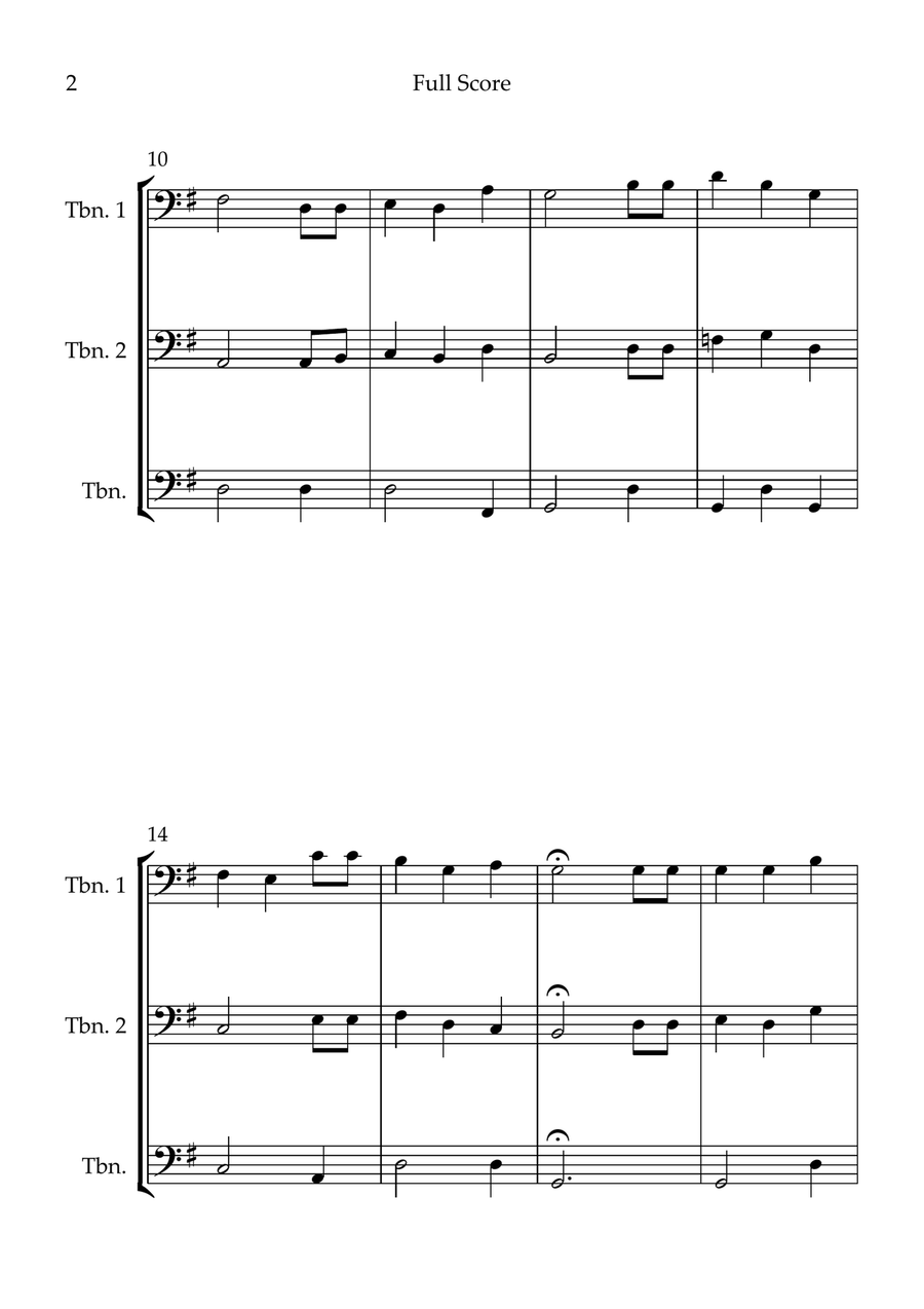 Happy Birthday Song (Easy Version) for Trombone Trio Trombone Trio - Digital Sheet Music page 2