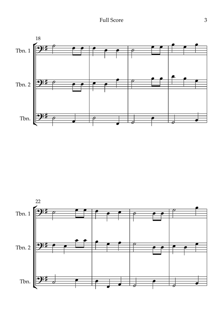 Happy Birthday Song (Easy Version) for Trombone Trio Trombone Trio - Digital Sheet Music page 3