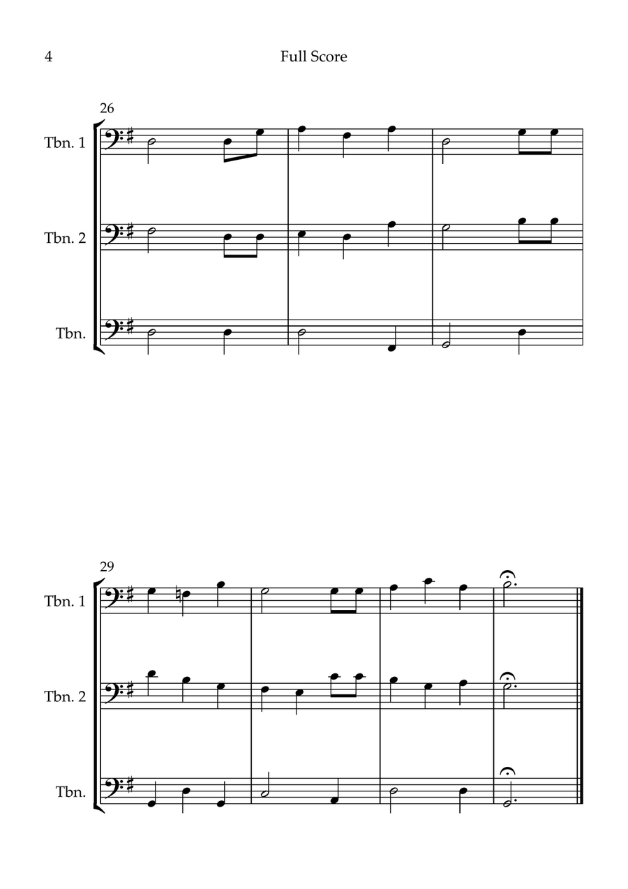 Happy Birthday Song (Easy Version) for Trombone Trio Trombone Trio - Digital Sheet Music page 4