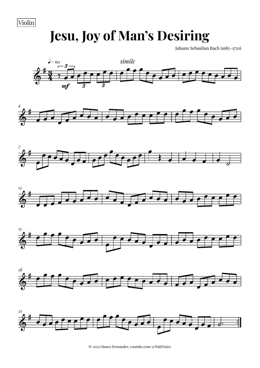Jesu, Joy of Man's Desiring - Bach | PIANO QUARTET (String Trio & Piano with Chords) by Johann Sebastian Bach Piano Quartet - Digital Sheet Music page 3