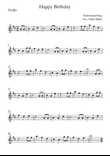 Happy Birthday Song (Easy Version) for Violin Solo