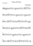 Happy Birthday Song (Easy Version) for Cello Solo