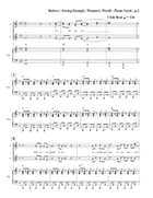 Medley: Believe with Strong Enough and This Is A Woman's World SSA scores gallery preview page 3