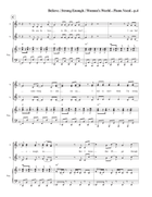 Medley: Believe with Strong Enough and This Is A Woman's World SSA scores gallery preview page 5