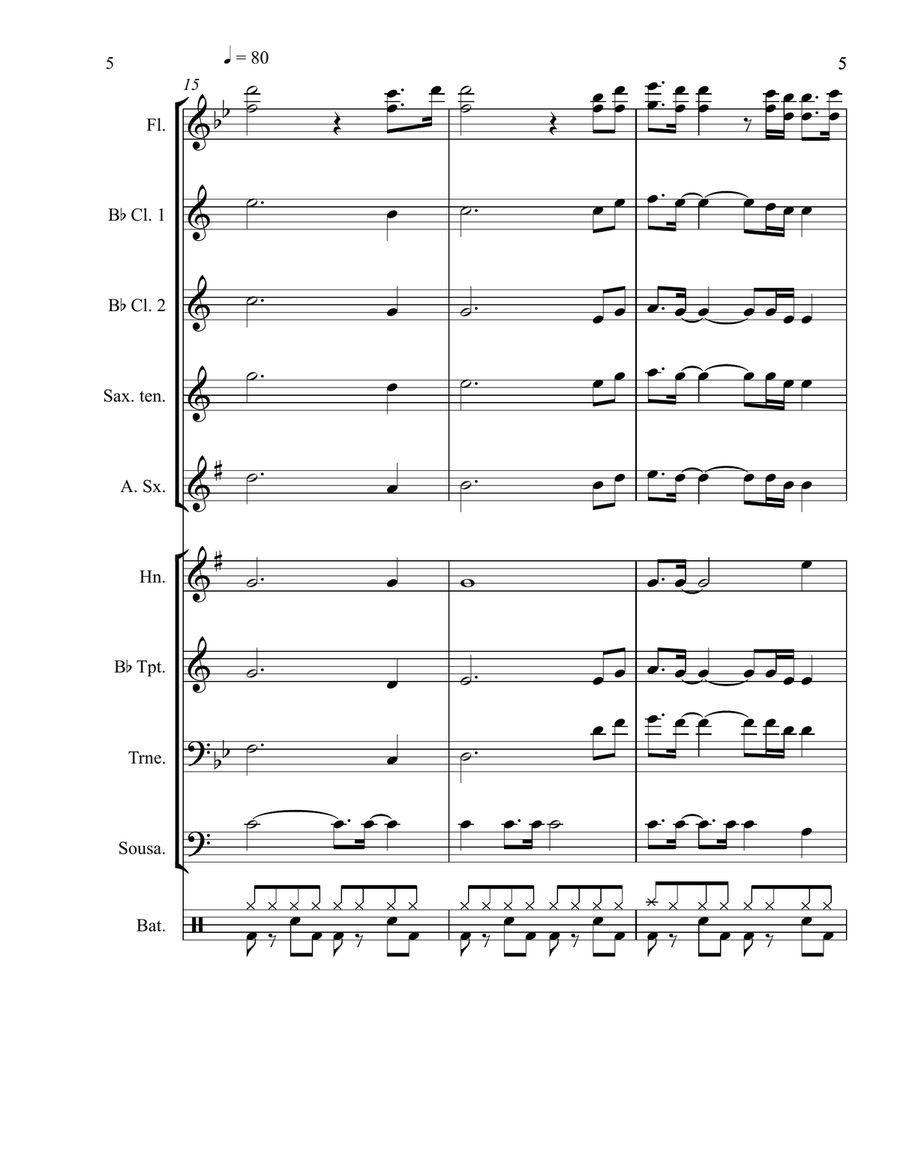 Agnus Day by Michael W. Smith Concert Band - Digital Sheet Music page 5