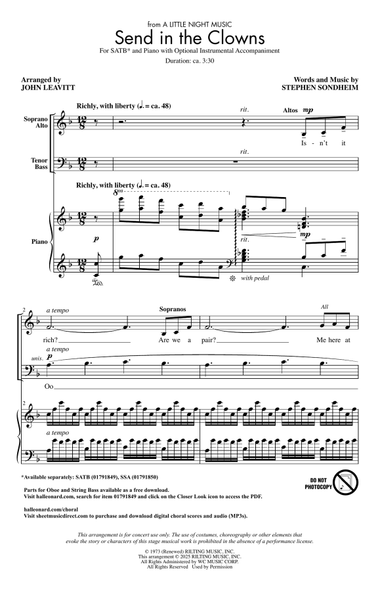 Send In The Clowns (arr. John Leavitt)