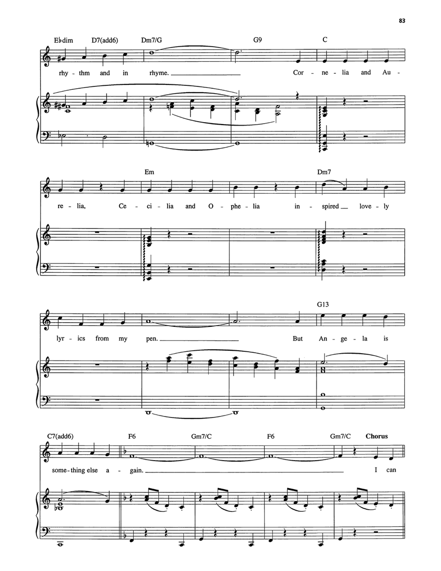 A Rhyme For Angela (from The Firebrand of Florence) by Kurt Weill Piano, Vocal, Guitar - Digital Sheet Music page 2