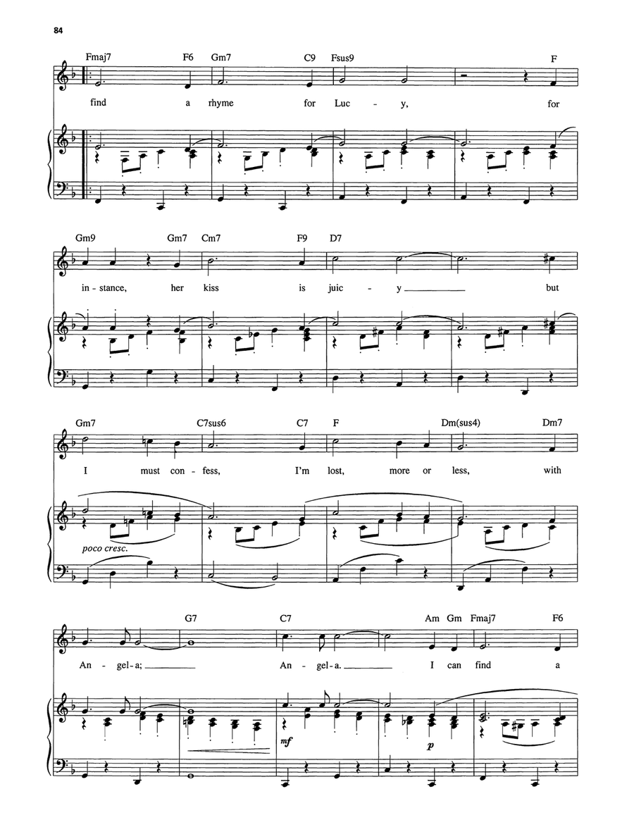 A Rhyme For Angela (from The Firebrand of Florence) by Kurt Weill Piano, Vocal, Guitar - Digital Sheet Music page 3