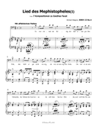 Lied des Mephistopheles(I), by Richard Wagner, in G Major Piano, Vocal scores gallery preview page 3