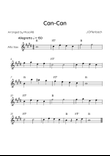 Can-Can - Solo Alto Sax in G major - Beginner/Easy