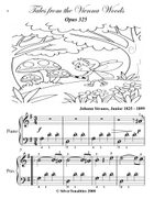 Tales from the Vienna Woods Opus 325 Easy Piano Sheet Music Combo Piano Method scores gallery preview page 4