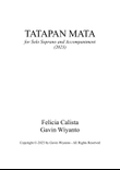 Tatapan Mata - for Solo Soprano and Piano (Score & Parts)