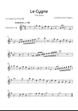 Le Cygne (The Swan) - Solo Clarinet in F Major - Easy