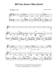 Will You Know I Was Gone? (Vocal solo)