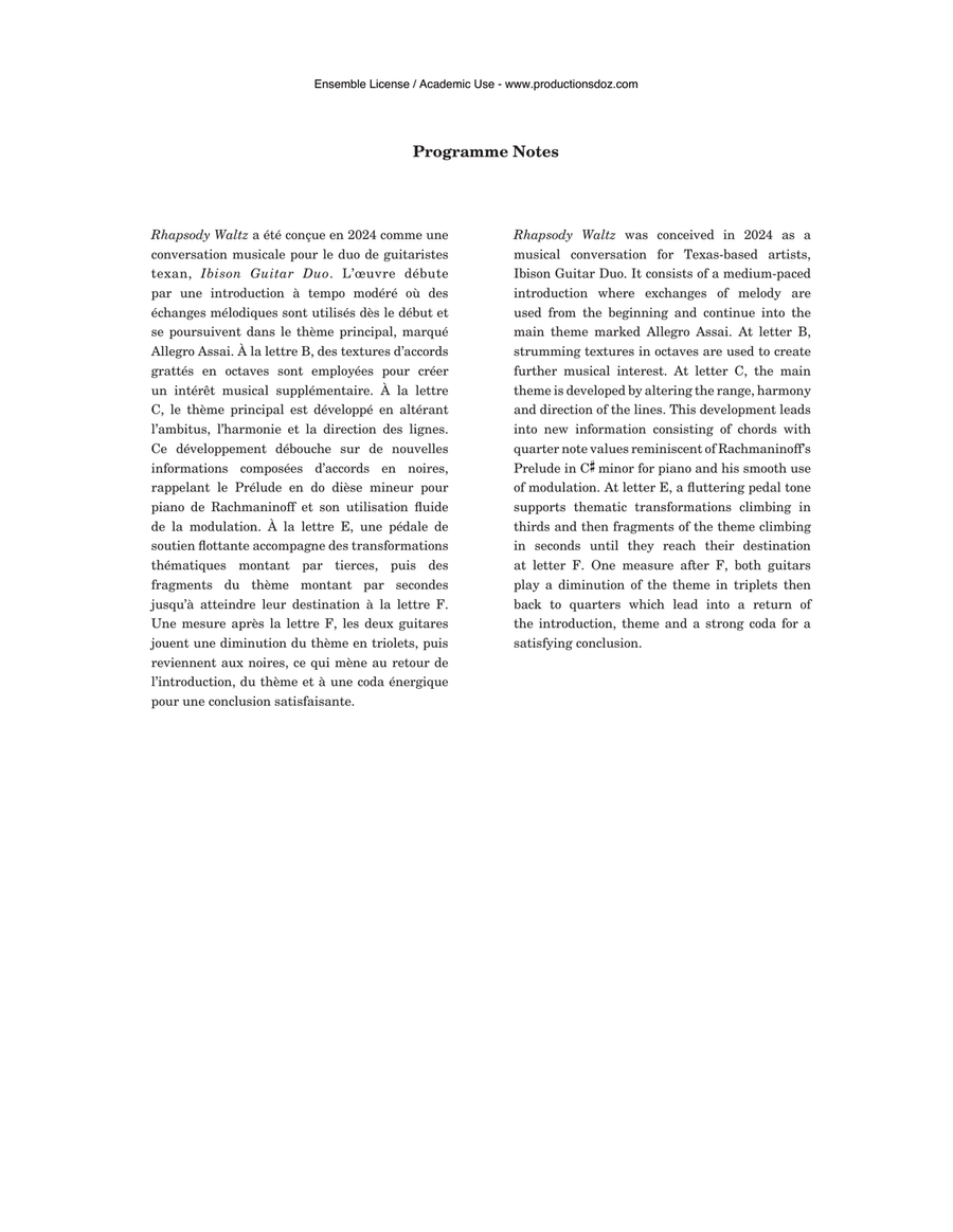 Rhapsody Waltz Guitar Duet - Digital Sheet Music page 3