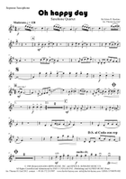 Oh Happy Day Saxophone Quartet scores gallery preview page 6