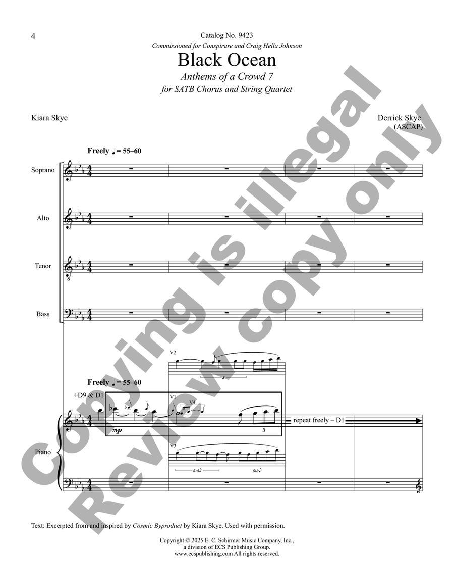 Black Ocean (Choral Score) 4-Part - Sheet Music page 4