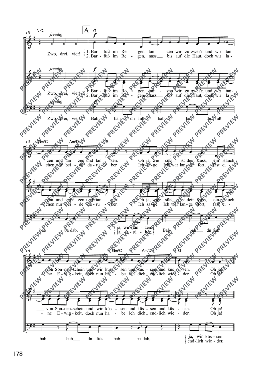 Barfuß im Regen A Cappella - Digital Sheet Music page 3