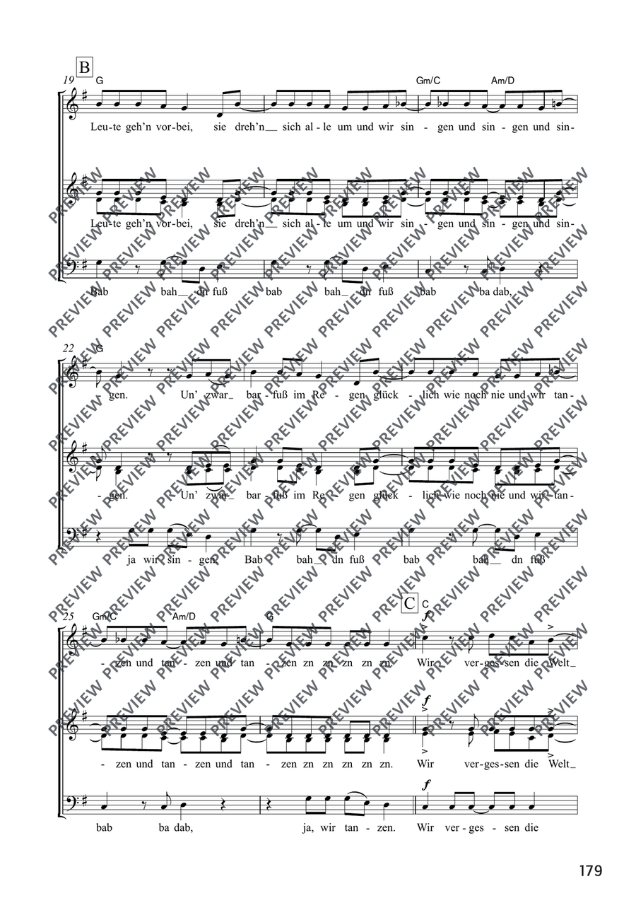Barfuß im Regen A Cappella - Digital Sheet Music page 4