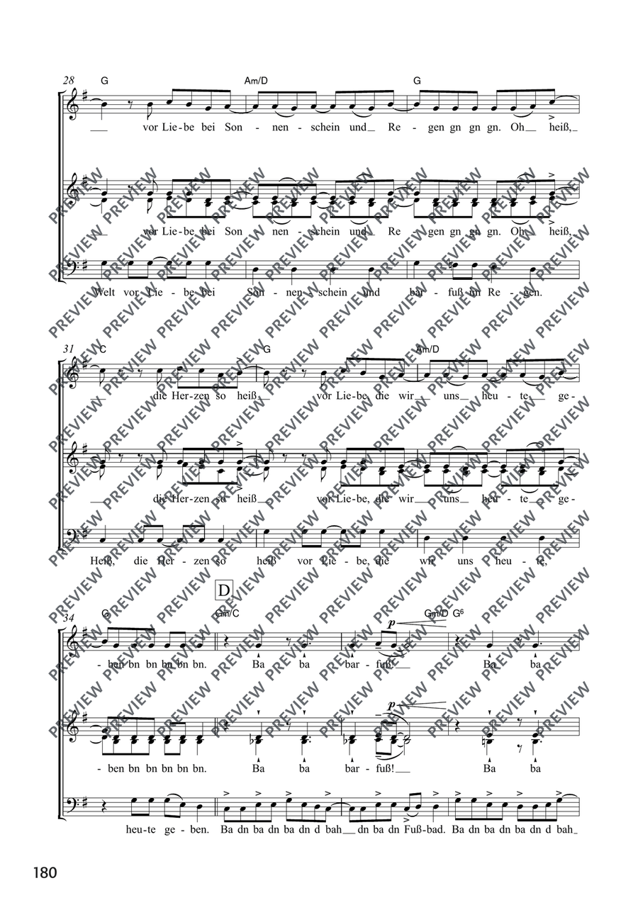 Barfuß im Regen A Cappella - Digital Sheet Music page 5