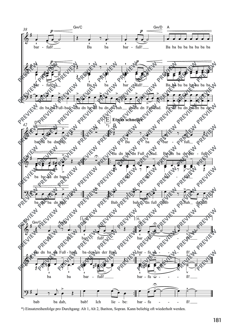 Barfuß im Regen A Cappella - Digital Sheet Music page 6