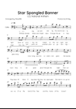 Star Spangled Banner - Nacional Anthem of the United States - Solo Bassoon in C With Lyrics