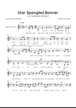 Star Spangled Banner - Nacional Anthem of the United States - Solo Clarinet in Ab With Lyrics