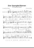 Star Spangled Banner - Nacional Anthem of the United States - Solo Soprano Sax in Ab With Lyrics