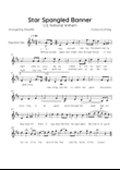 Star Spangled Banner - Nacional Anthem of the United States - Solo Soprano Sax in C With Lyrics
