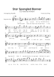 Star Spangled Banner - Nacional Anthem of the United States - Solo Soprano Sax in F With Lyrics