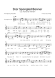 Star Spangled Banner - Nacional Anthem of the United States - Solo Tenor Sax in Bb With Lyrics