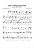 Star Spangled Banner - Nacional Anthem of the United States - Solo Tenor Sax in C With Lyrics