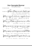 Star Spangled Banner - Nacional Anthem of the United States - Solo Tenor Sax in D With Lyrics
