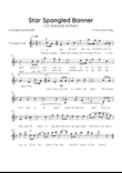 Star Spangled Banner - Nacional Anthem of the United States - Solo Tenor Sax in Eb With Lyrics