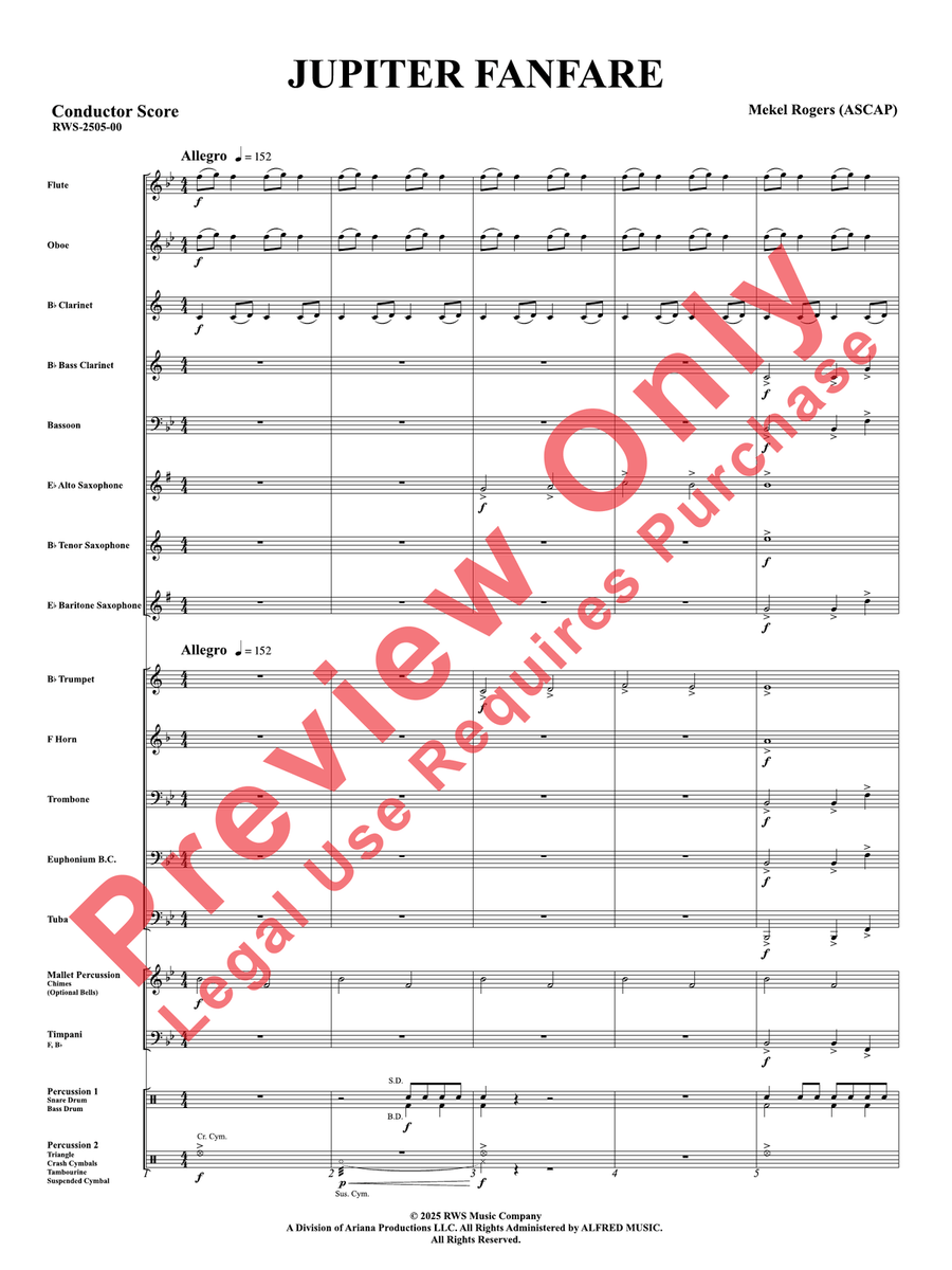 Jupiter Fanfare Concert Band - Sheet Music page 4