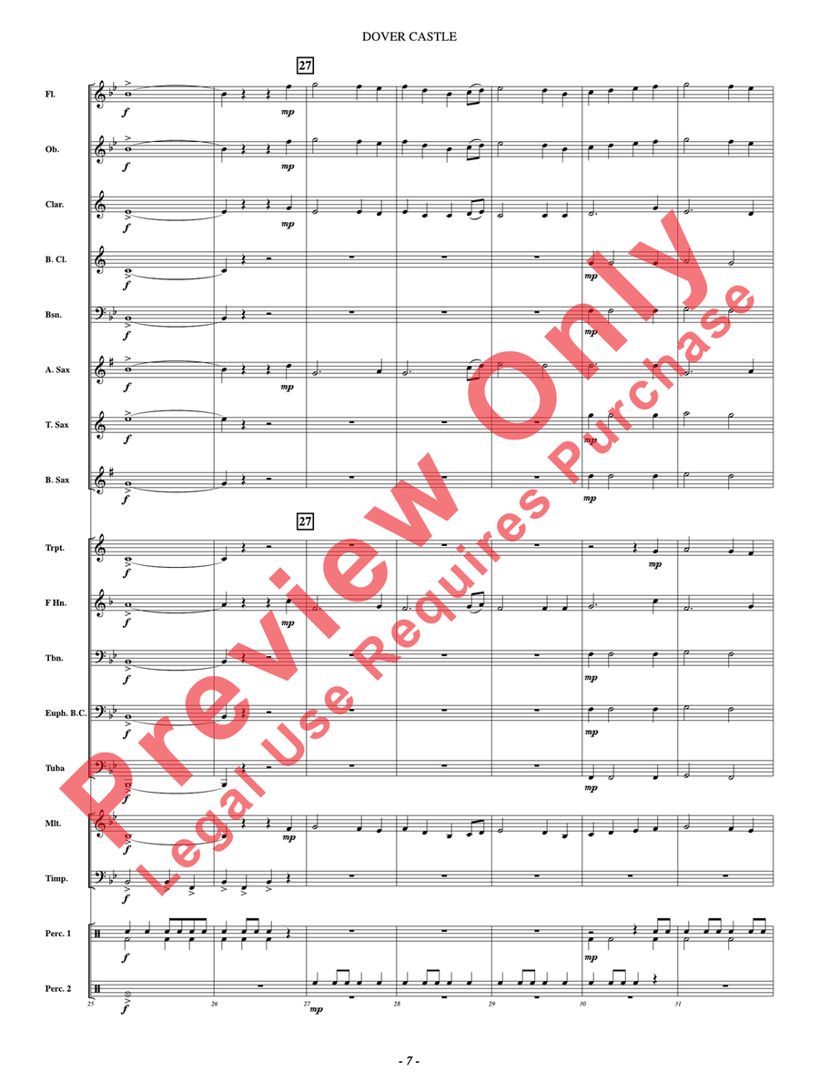 Dover Castle Concert Band - Sheet Music page 8