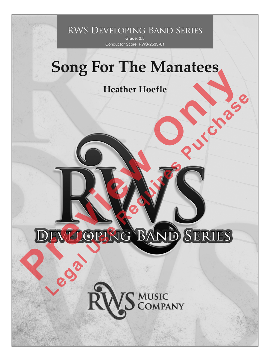 Song For The Manatees Concert Band - Sheet Music page 2