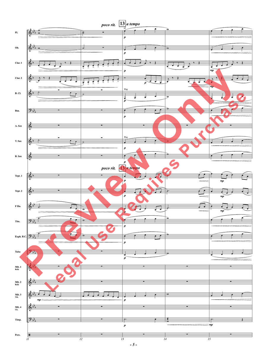 Song For The Manatees Concert Band - Sheet Music page 6