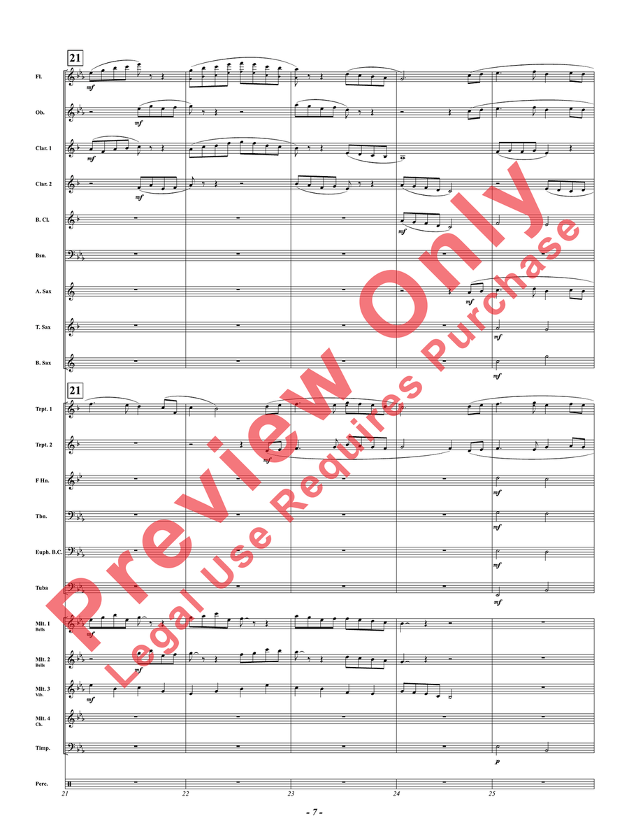 Song For The Manatees Concert Band - Sheet Music page 8