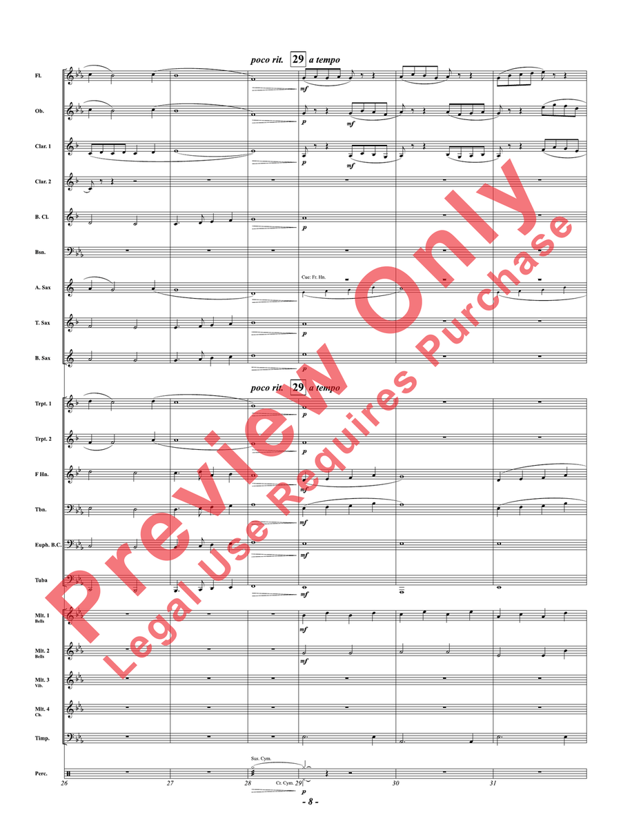 Song For The Manatees Concert Band - Sheet Music page 9