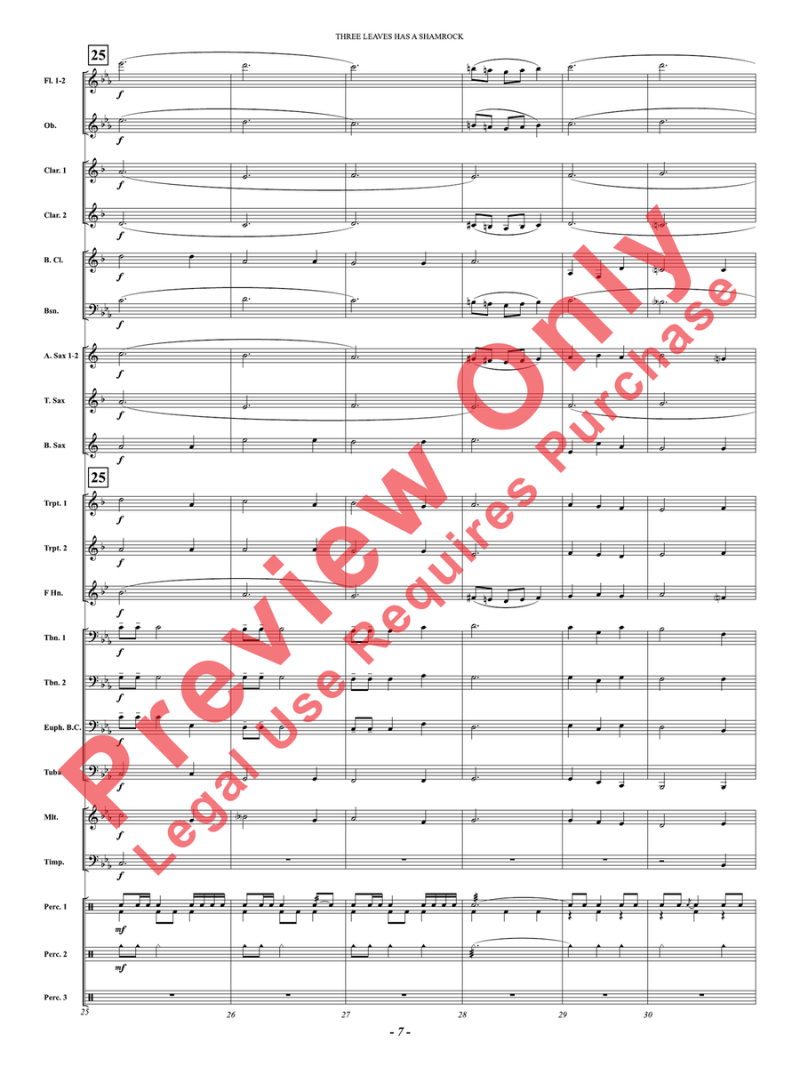 Three Leaves Has A Shamrock Concert Band - Sheet Music page 8