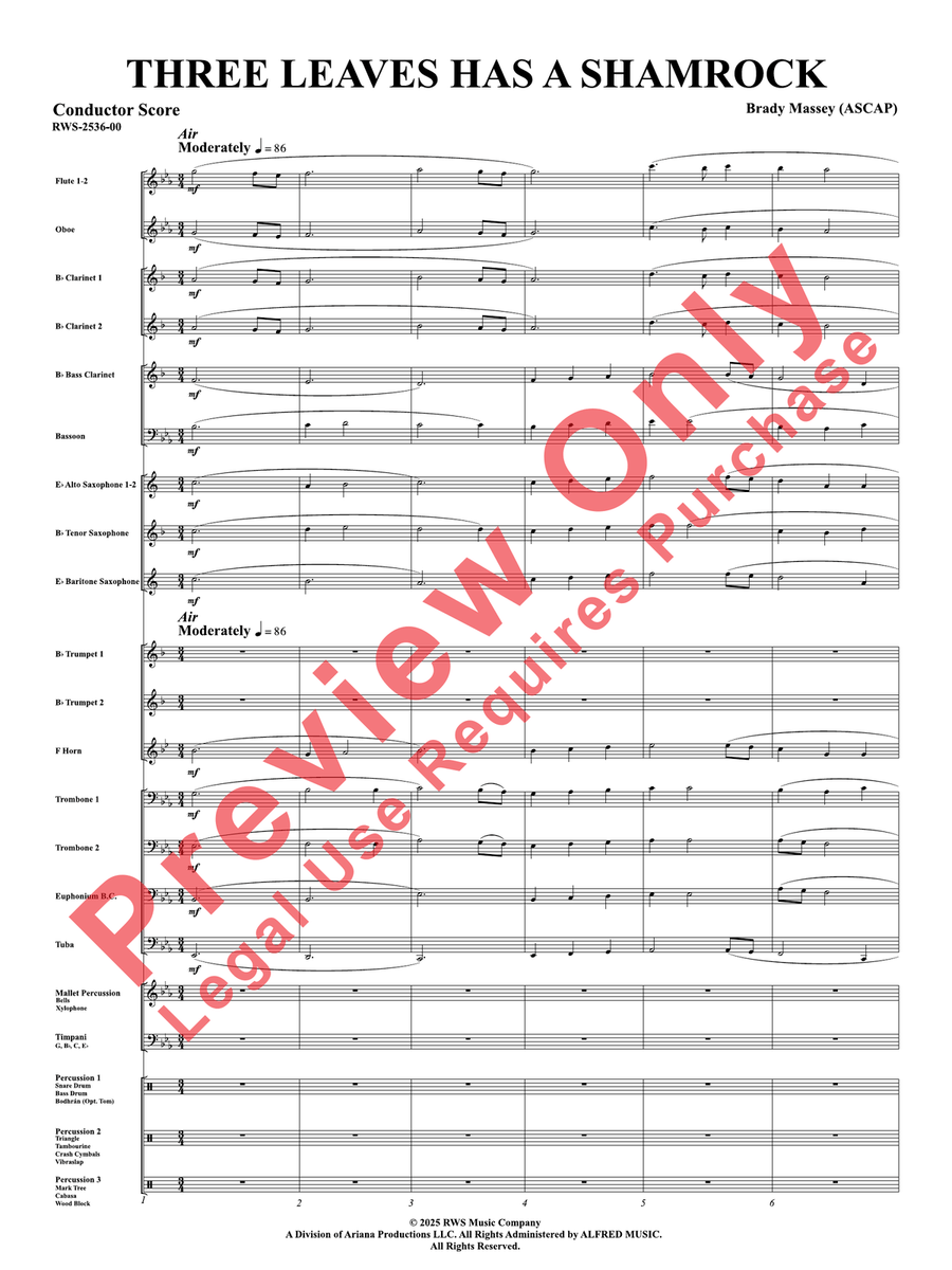 Three Leaves Has A Shamrock Concert Band - Sheet Music page 4
