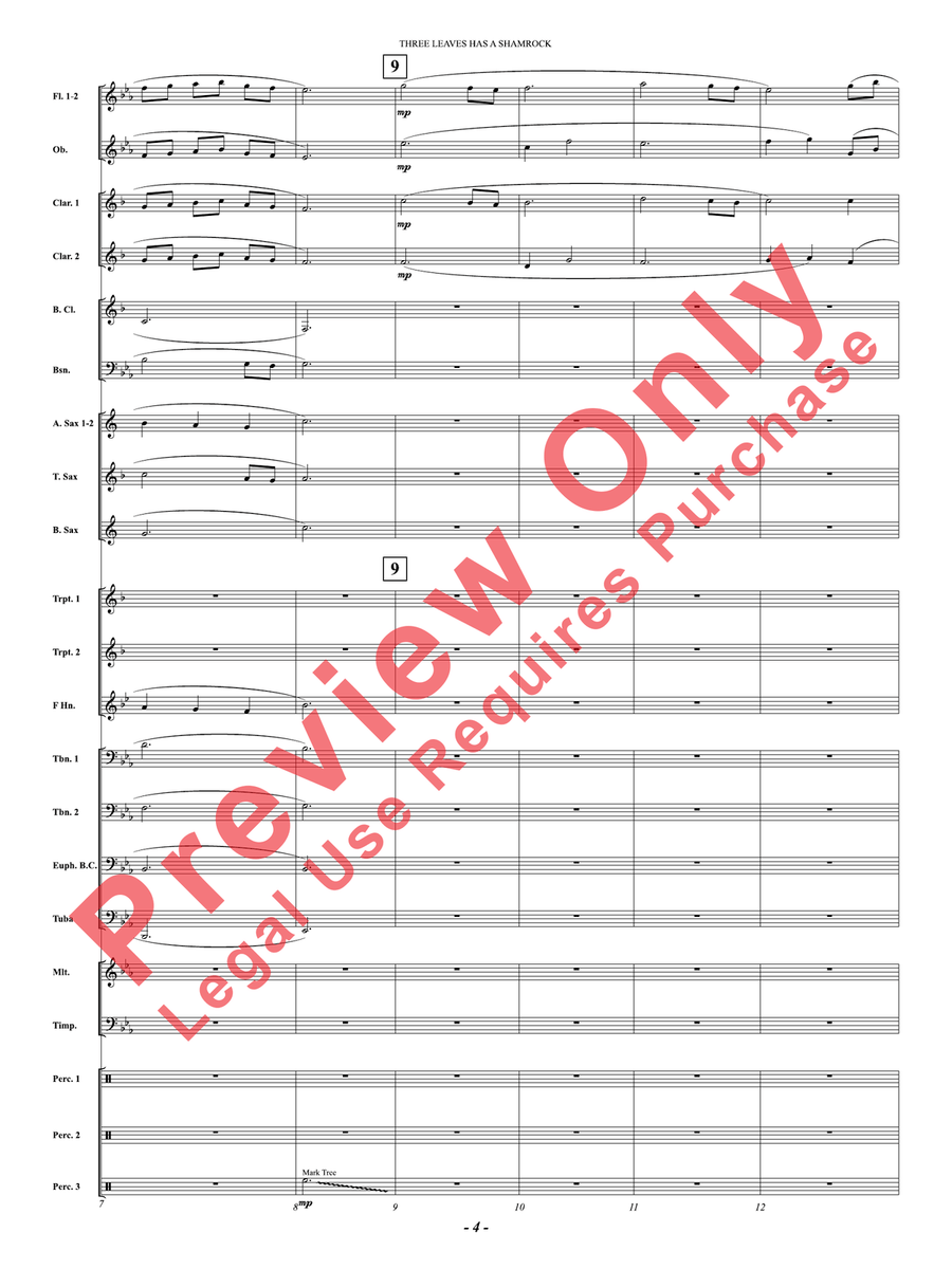 Three Leaves Has A Shamrock Concert Band - Sheet Music page 5