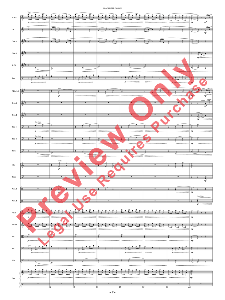 Blackwater Canyon Concert Band - Sheet Music page 8